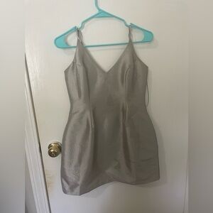 Silver short party dress